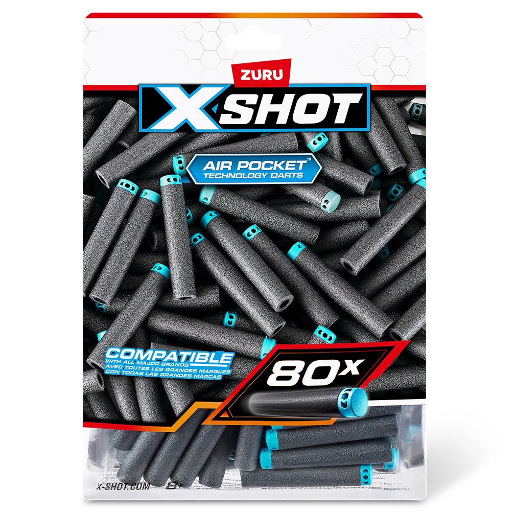 slide 1 of 1, Zuru XSHOT Excel Dart Refills, 80 ct