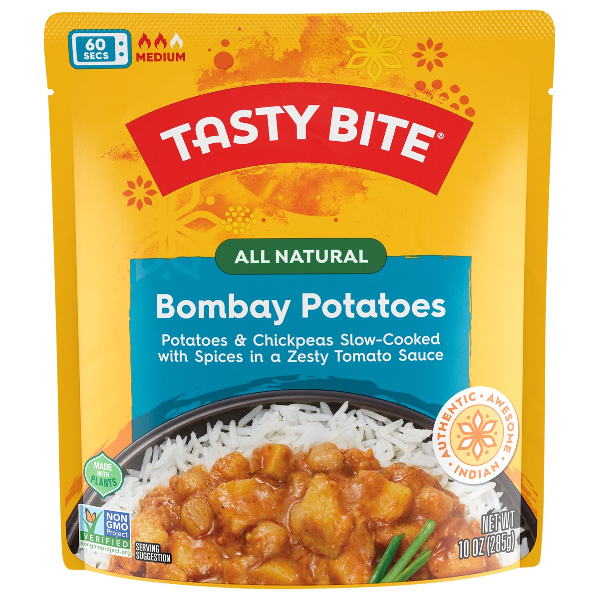 slide 1 of 1, Tasty Bite Indian Medium Bombay Potatoes 10 oz, 10 oz