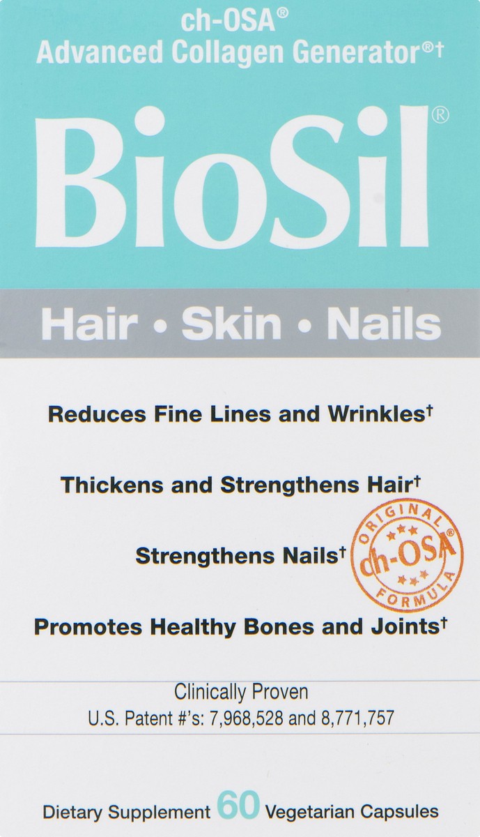 slide 1 of 12, BioSil Skin, Hair & Nails Vegetarian Capsules, 1 ct
