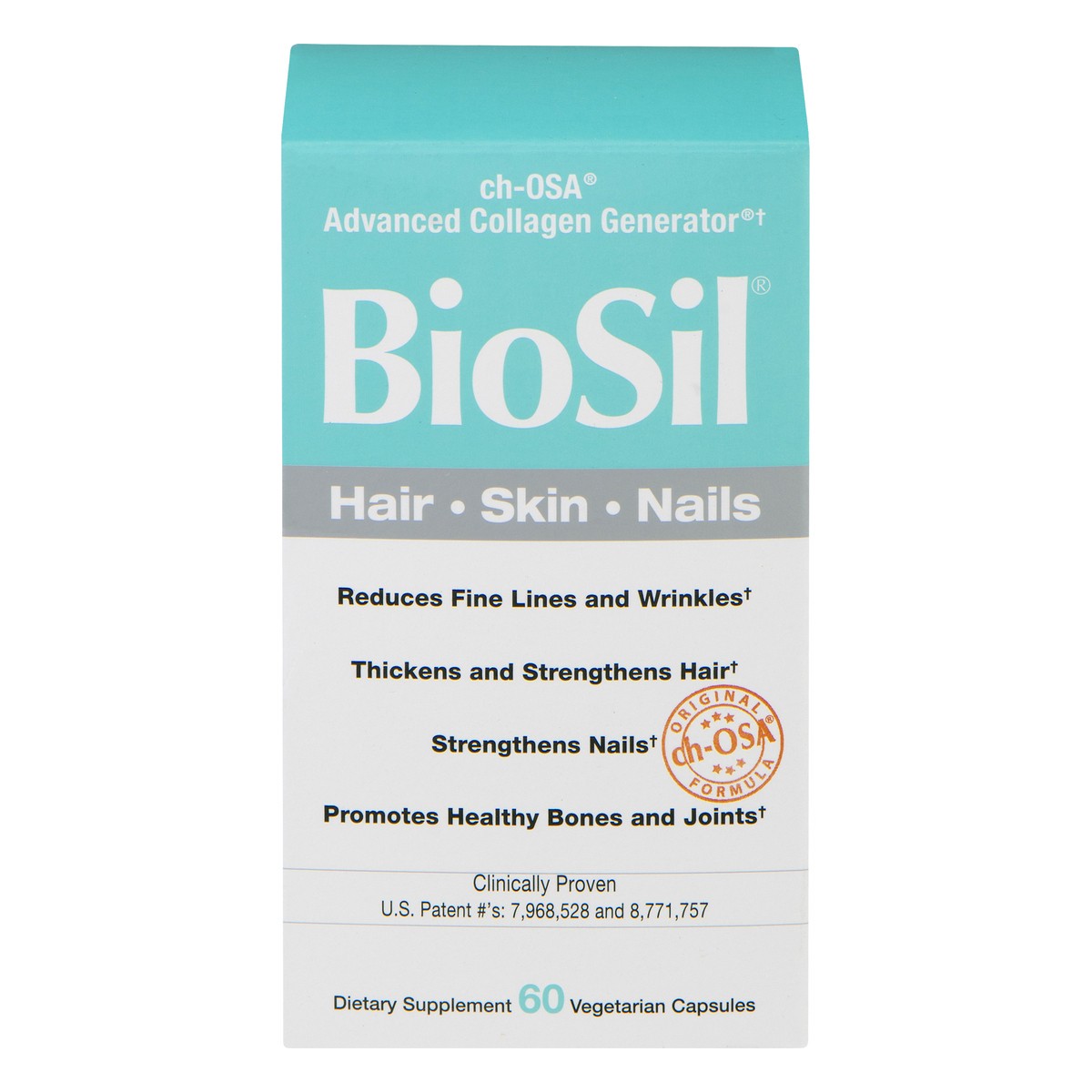 slide 1 of 12, BioSil Skin, Hair & Nails Vegetarian Capsules, 60 ct