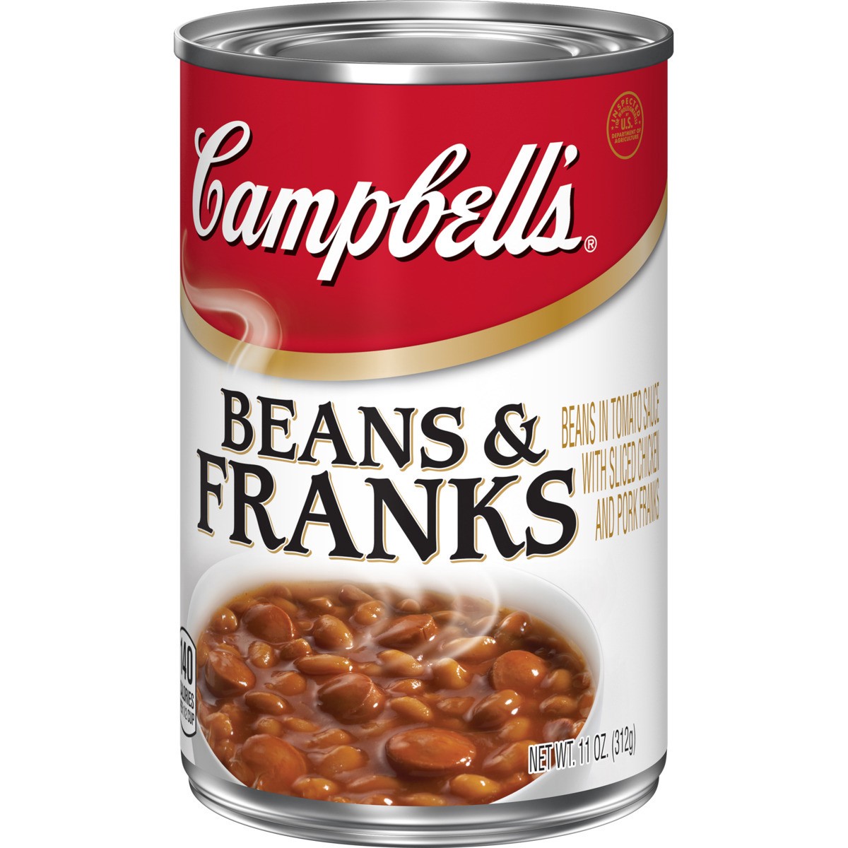 slide 3 of 11, Campbell's Beans & Franks, 11 oz