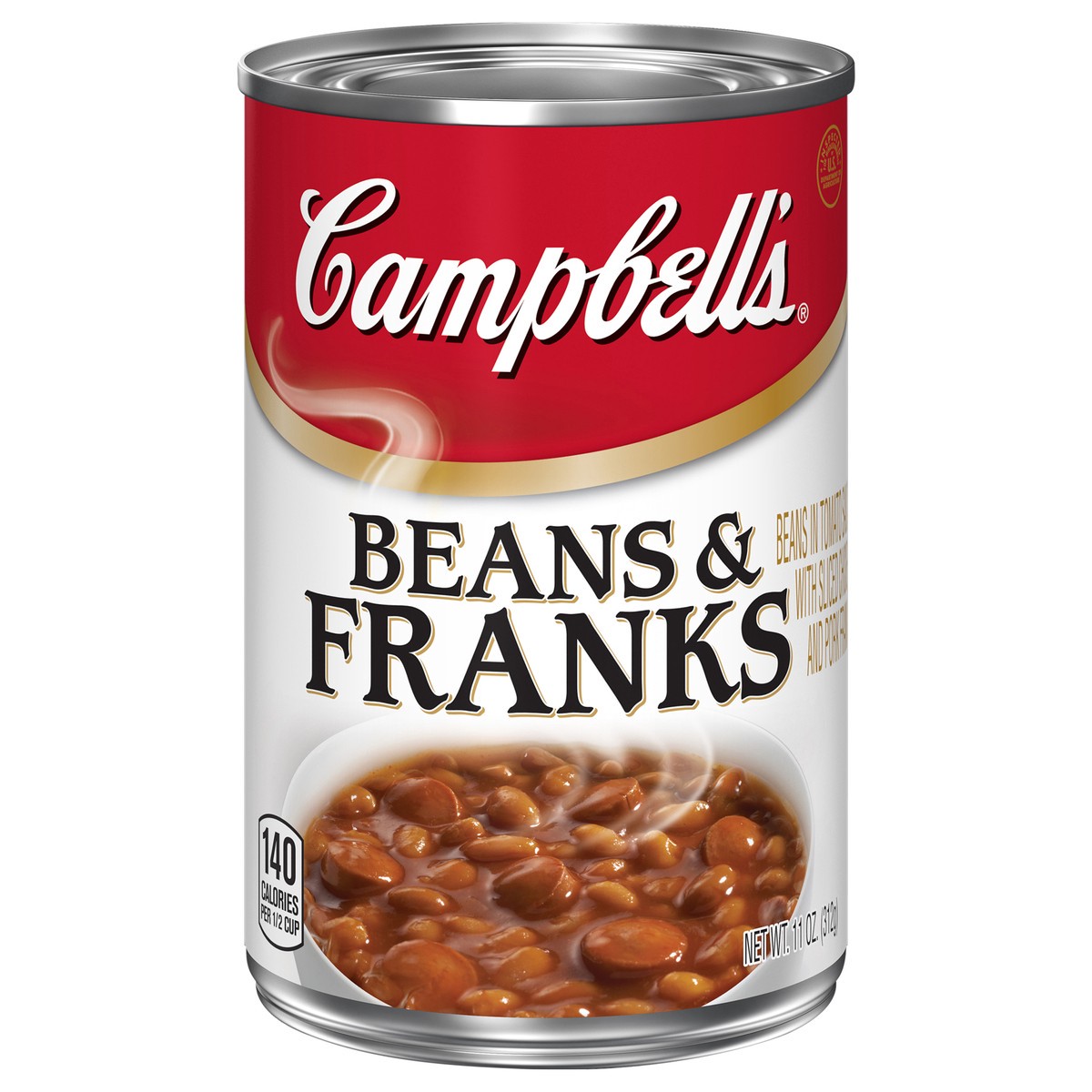 slide 1 of 11, Campbell's Beans & Franks, 11 oz