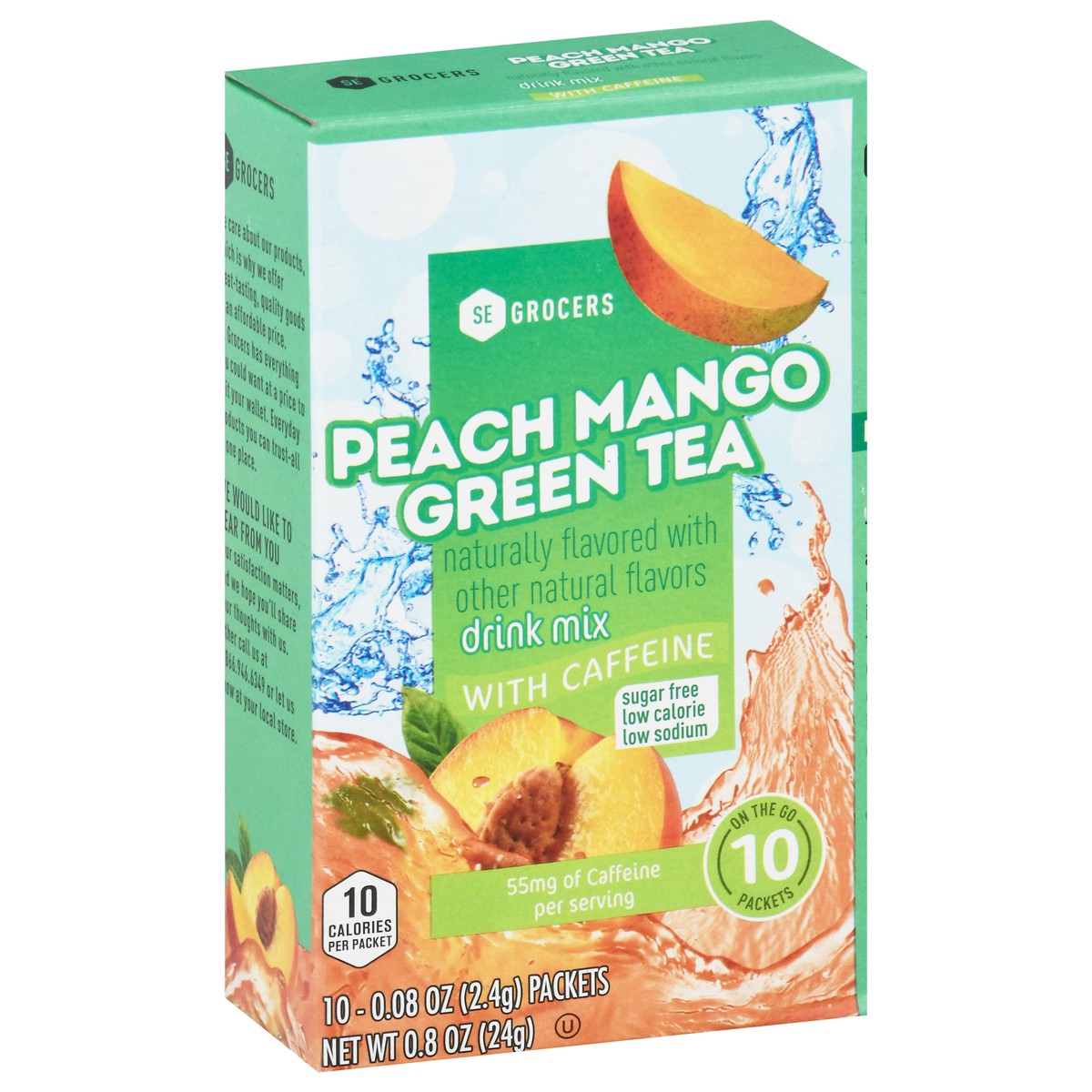 slide 3 of 13, SE Grocers Pch Mngo Grn Tea Eng - 10 ct, 10 ct