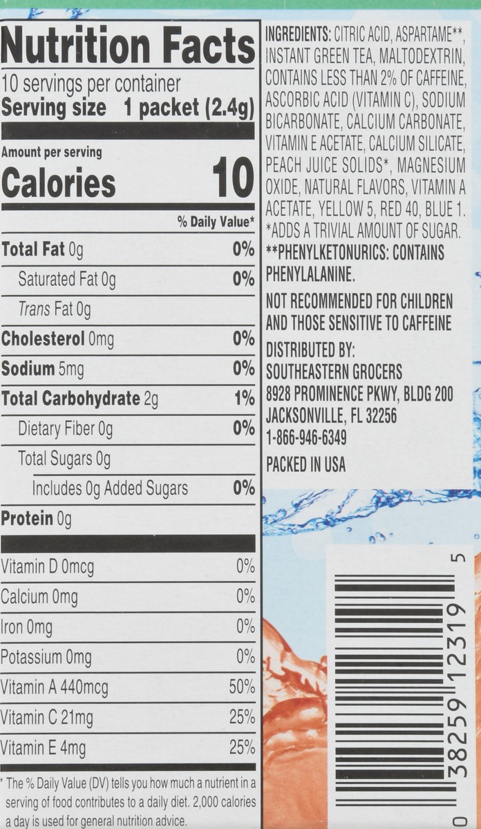 slide 8 of 13, SE Grocers Pch Mngo Grn Tea Eng - 10 ct, 10 ct