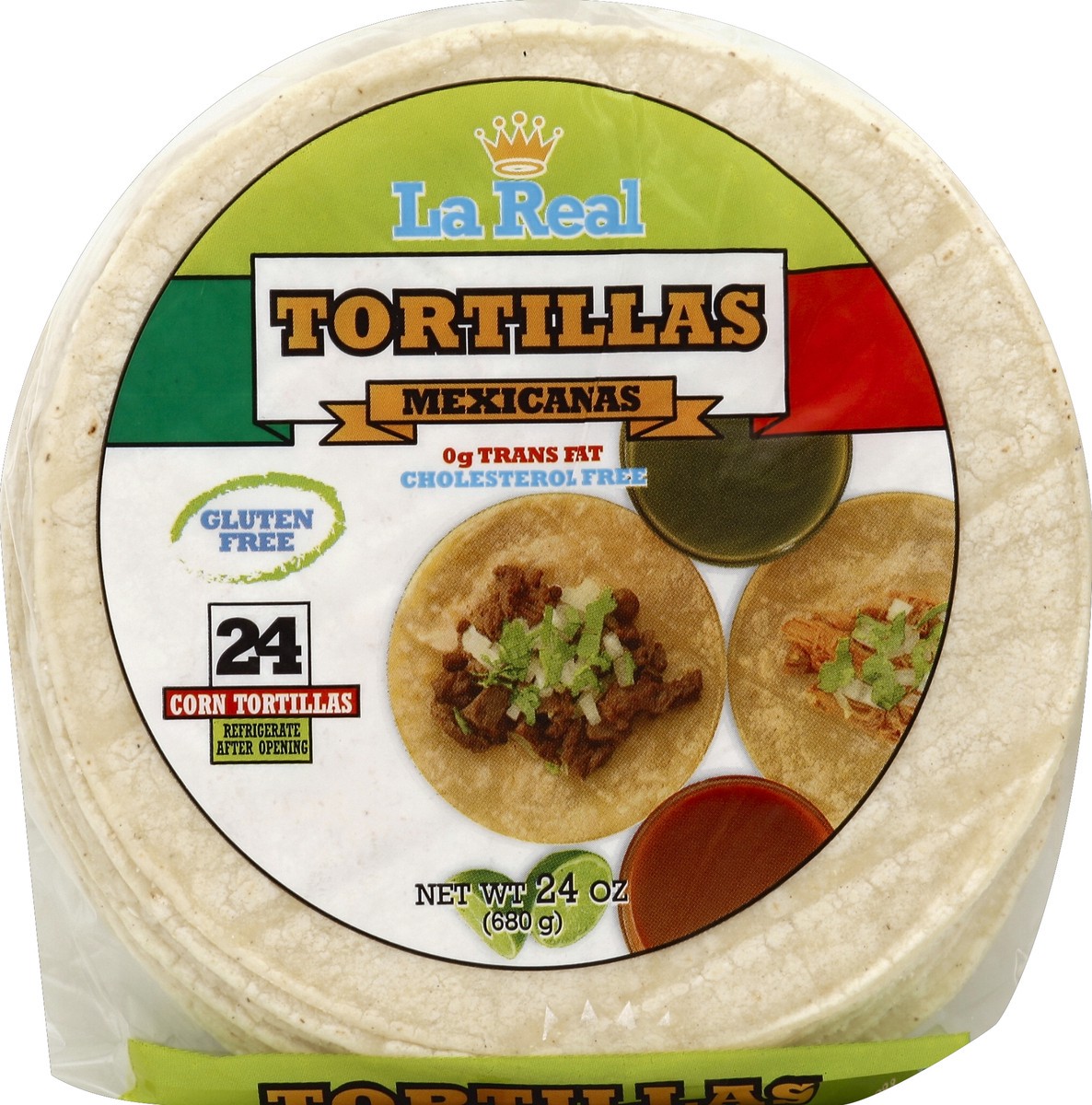 slide 1 of 1, La Real Tortillas 24 ea, 24 ct