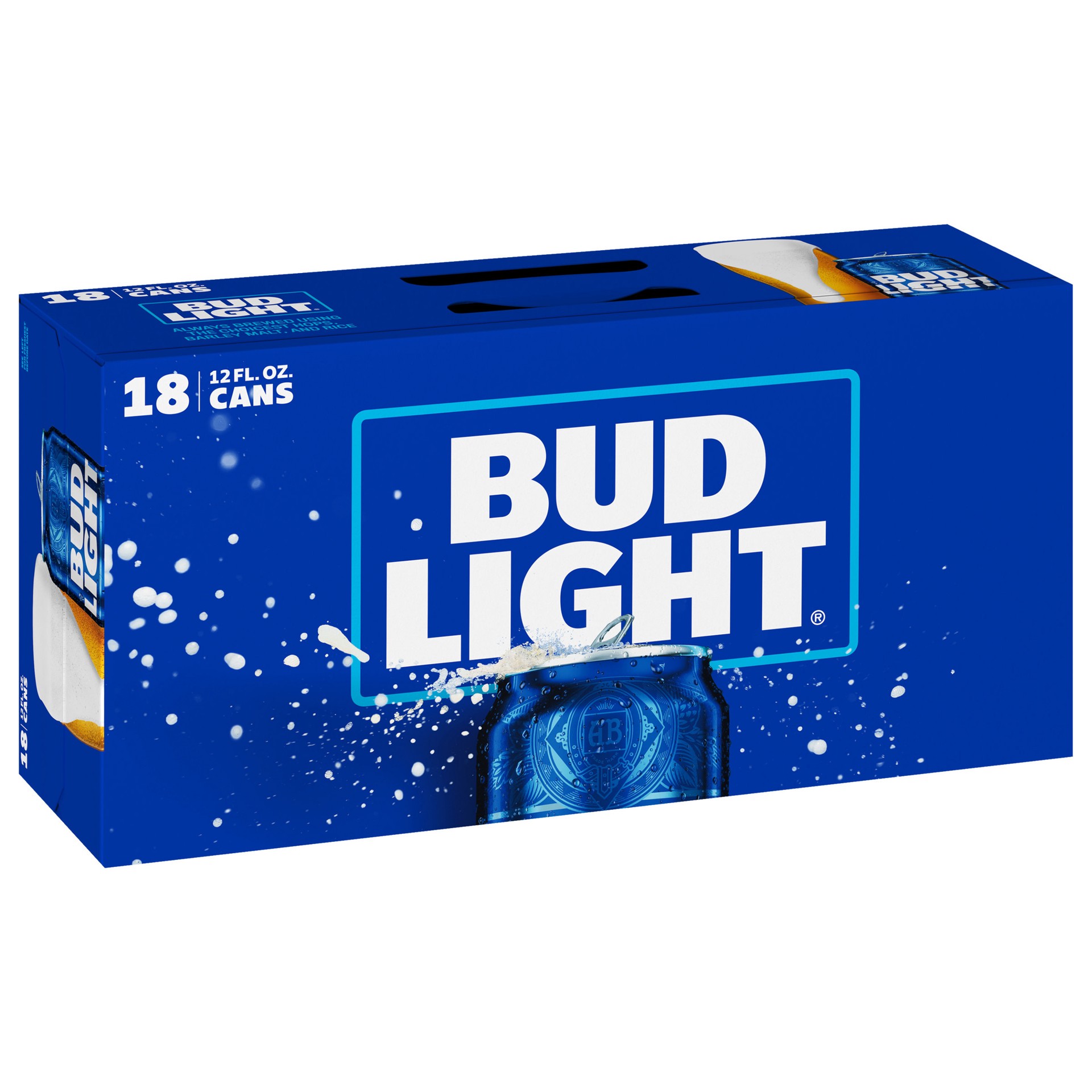 slide 1 of 9, Bud Light Beer, 18 Pack Beer, 12 FL OZ Cans, 216 fl oz