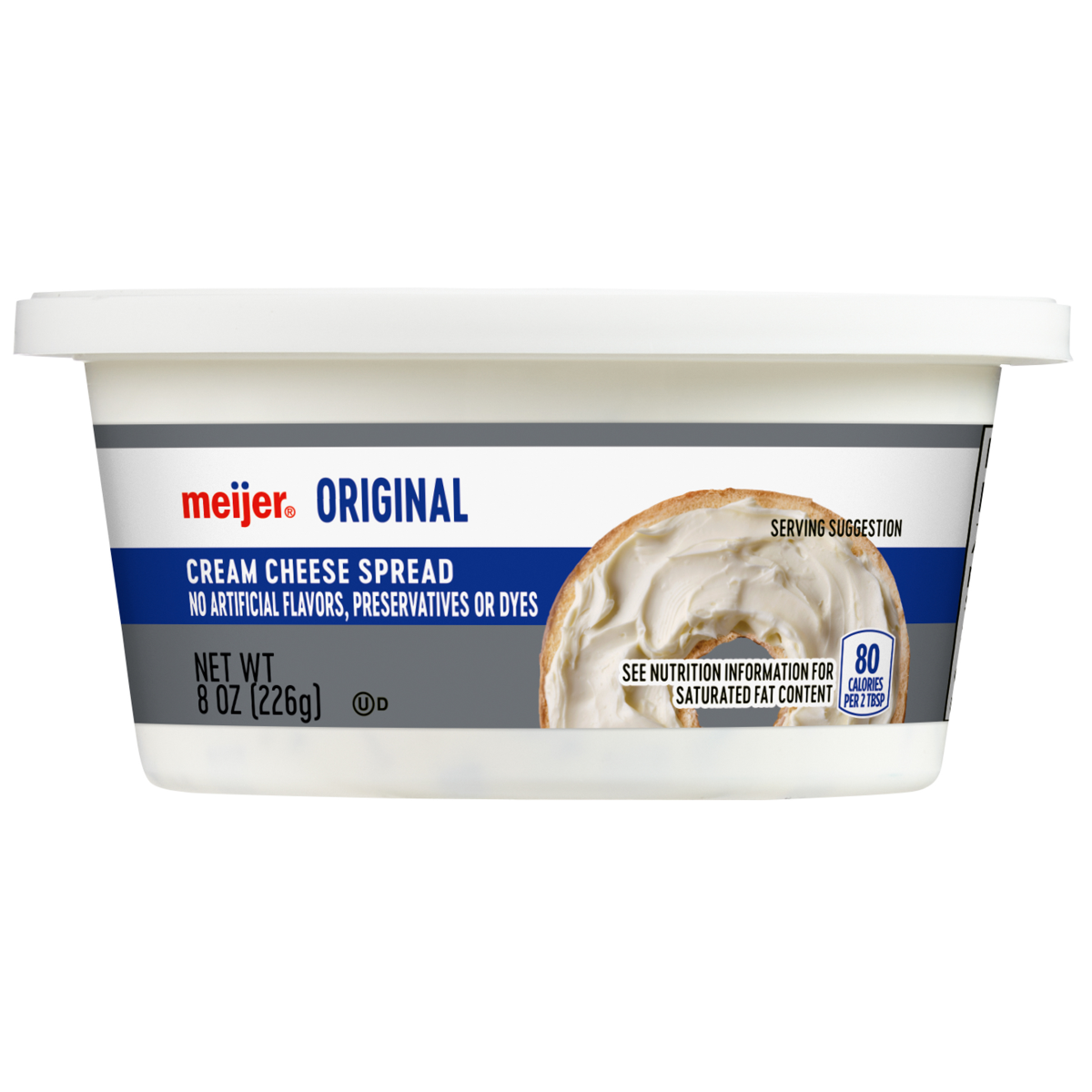 slide 1 of 9, Meijer Plain Cream Cheese Spread, 8 oz