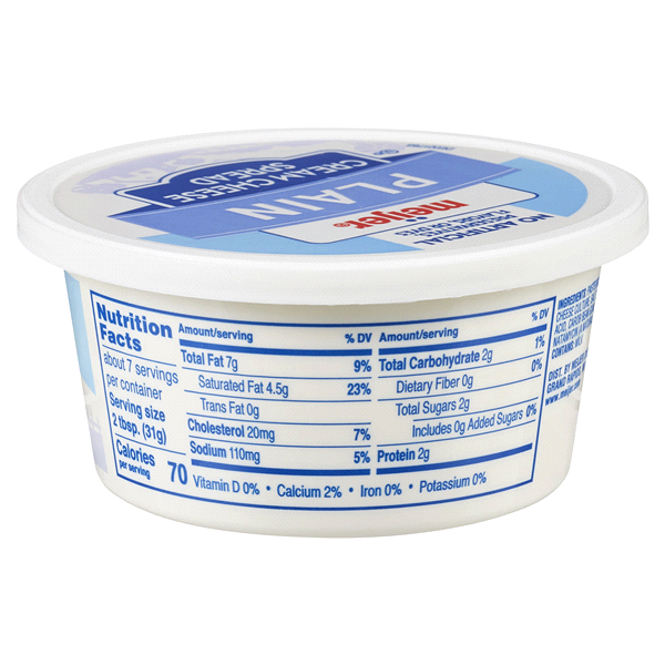 slide 8 of 9, Meijer Plain Cream Cheese Spread, 8 oz