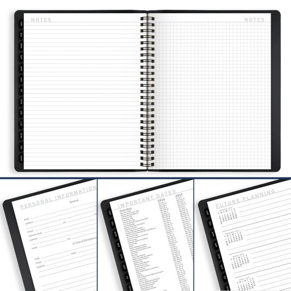 slide 4 of 10, AT-A-GLANCE® Contemporary 2026 Weekly Monthly Planner, Black, Medium, 7"" x 8 3/4"", 1 ct
