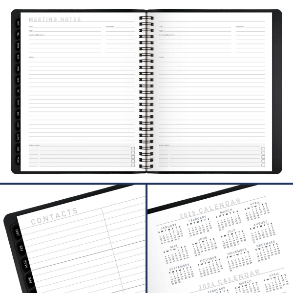 slide 2 of 10, AT-A-GLANCE® Contemporary 2026 Weekly Monthly Planner, Black, Medium, 7"" x 8 3/4"", 1 ct