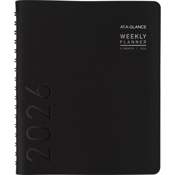 slide 3 of 10, AT-A-GLANCE® Contemporary 2026 Weekly Monthly Planner, Black, Medium, 7"" x 8 3/4"", 1 ct