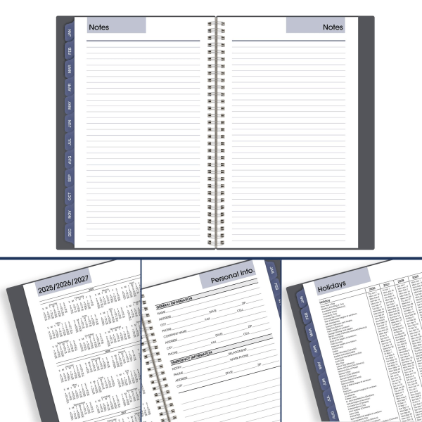 slide 3 of 8, AT-A-GLANCE® DayMinder® 2026 Weekly Monthly Planner, Gray, Small, 5"" x 8"", 1 ct