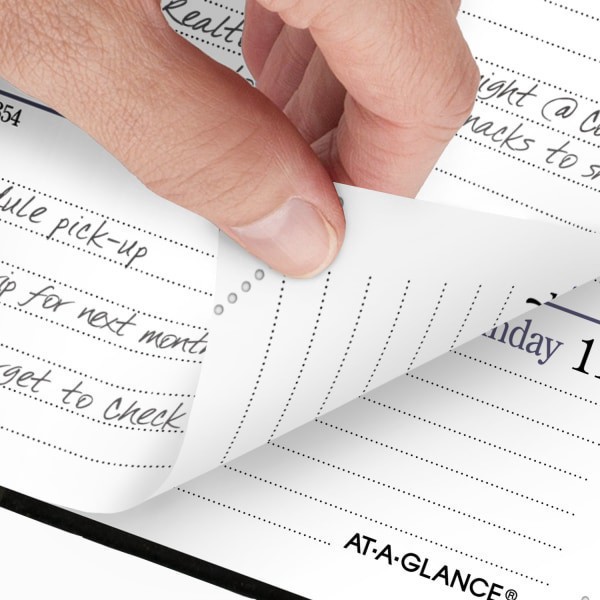 slide 7 of 10, AT-A-GLANCE® Fine Diary® 2026 Weekly Monthly Diary, Black Brown, Pocket, 3"" x 6"", 1 ct