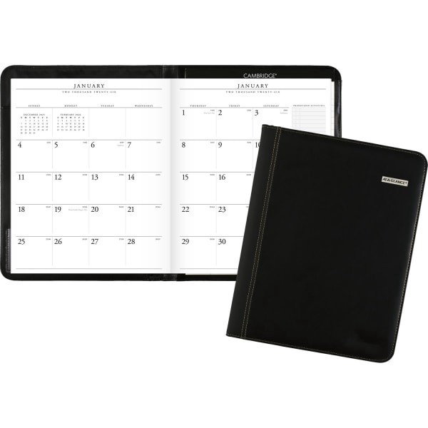slide 3 of 9, AT-A-GLANCE Executive® 2026 Monthly Padfolio, Black, Large, 9"" x 11"", 1 ct