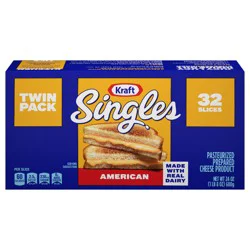 Kraft Singles American Slices Twin Pack, 32 ct Pack