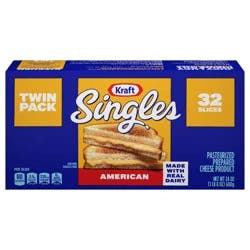 Kraft Singles American Slices Twin Pack, 32 ct Pack