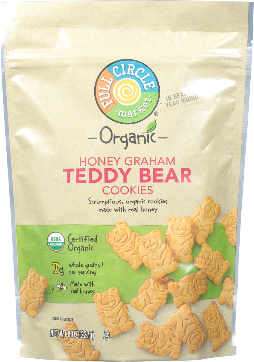 slide 13 of 15, Full Circle Market Organic Teddy Bear Honey Graham Cookies 8 oz, 8 oz