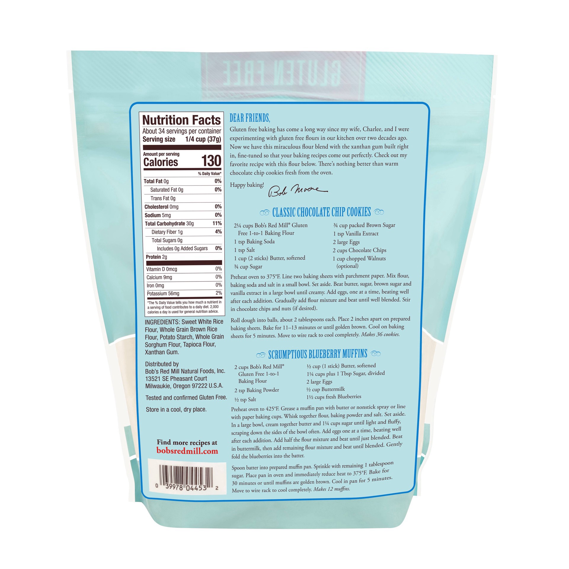 slide 5 of 9, Bob's Red Mill 1 to 1 Gluten Free Baking Flour 44 oz, 44 oz