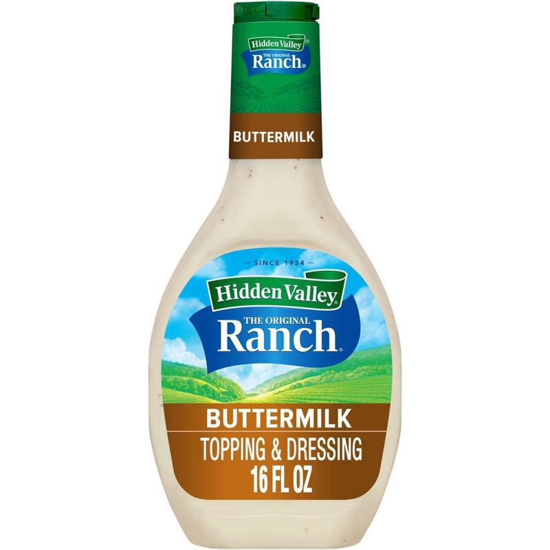 slide 1 of 9, Hidden Valley Buttermilk Ranch Salad Dressing & Topping, 16 fl oz