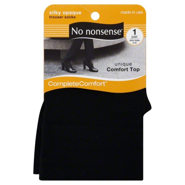 slide 1 of 1, No Nonsense Socks - Complete Comfort, 1 pair