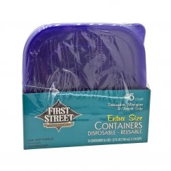 slide 1 of 1, First Street Disposable Entree Containers, 15 ct