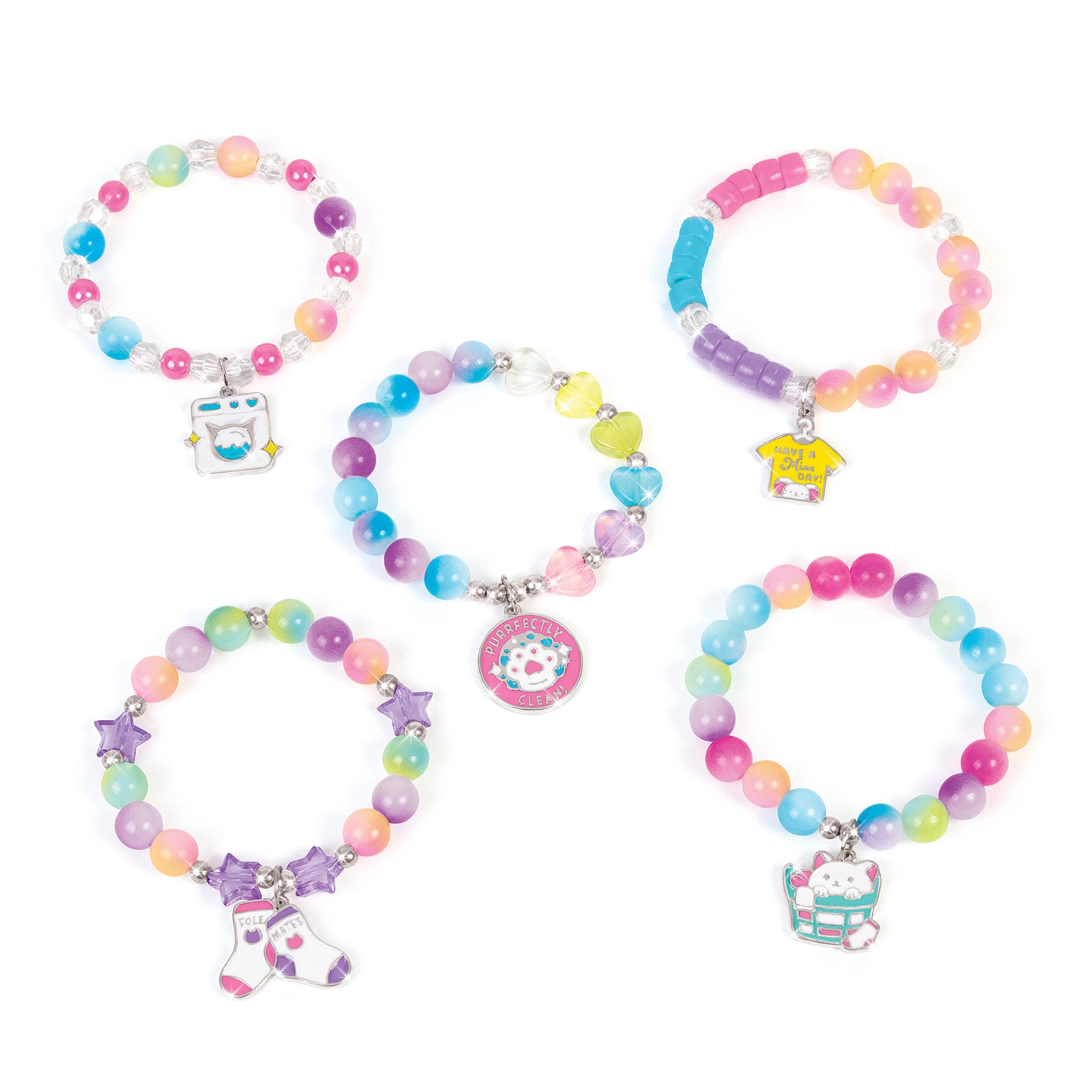 slide 4 of 4, Make It Real Purr-Fect Wash 'n Bead Bracelets, 1 ct
