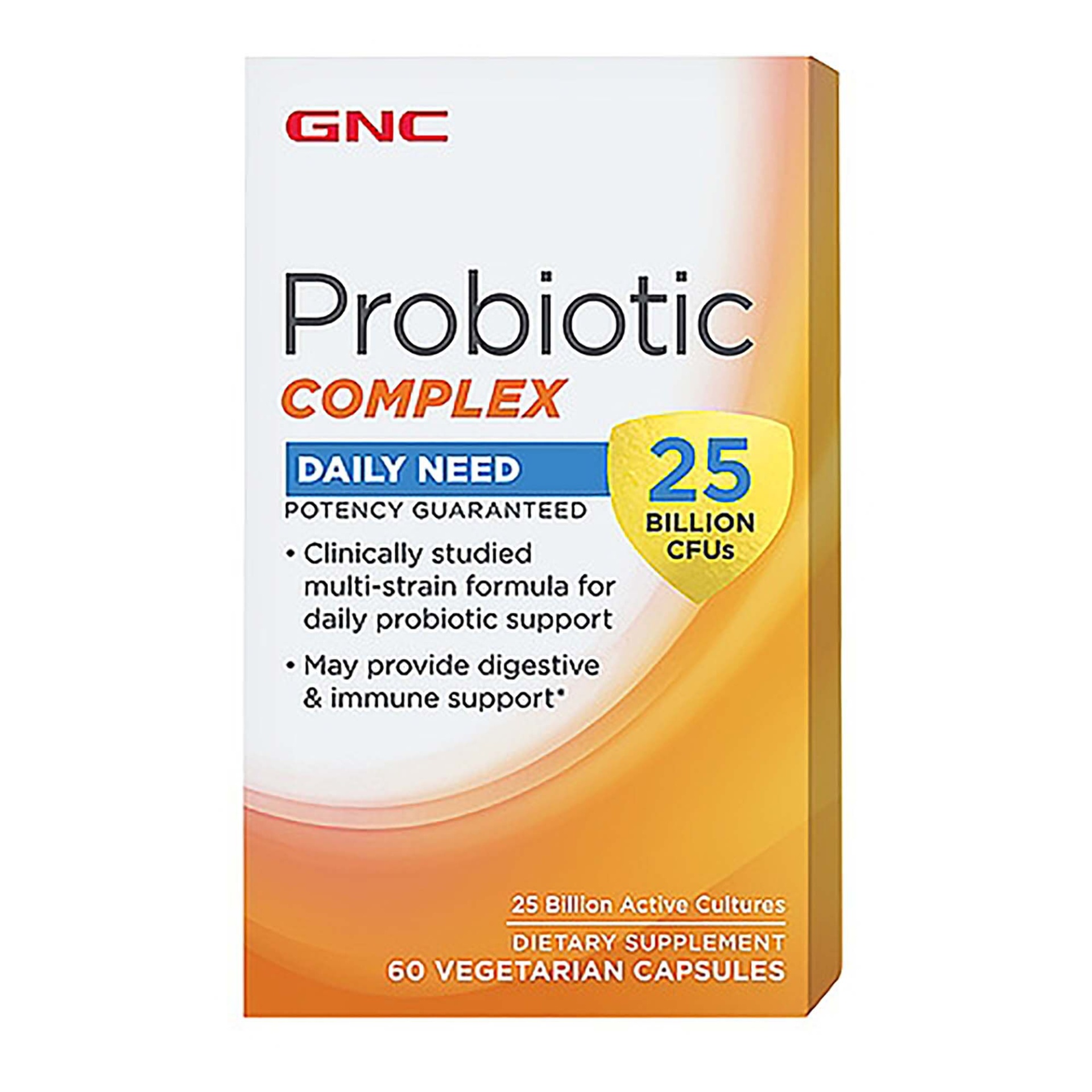 slide 1 of 1, GNC Probiotic Complex - 25 Billion CFUs, 60 ct