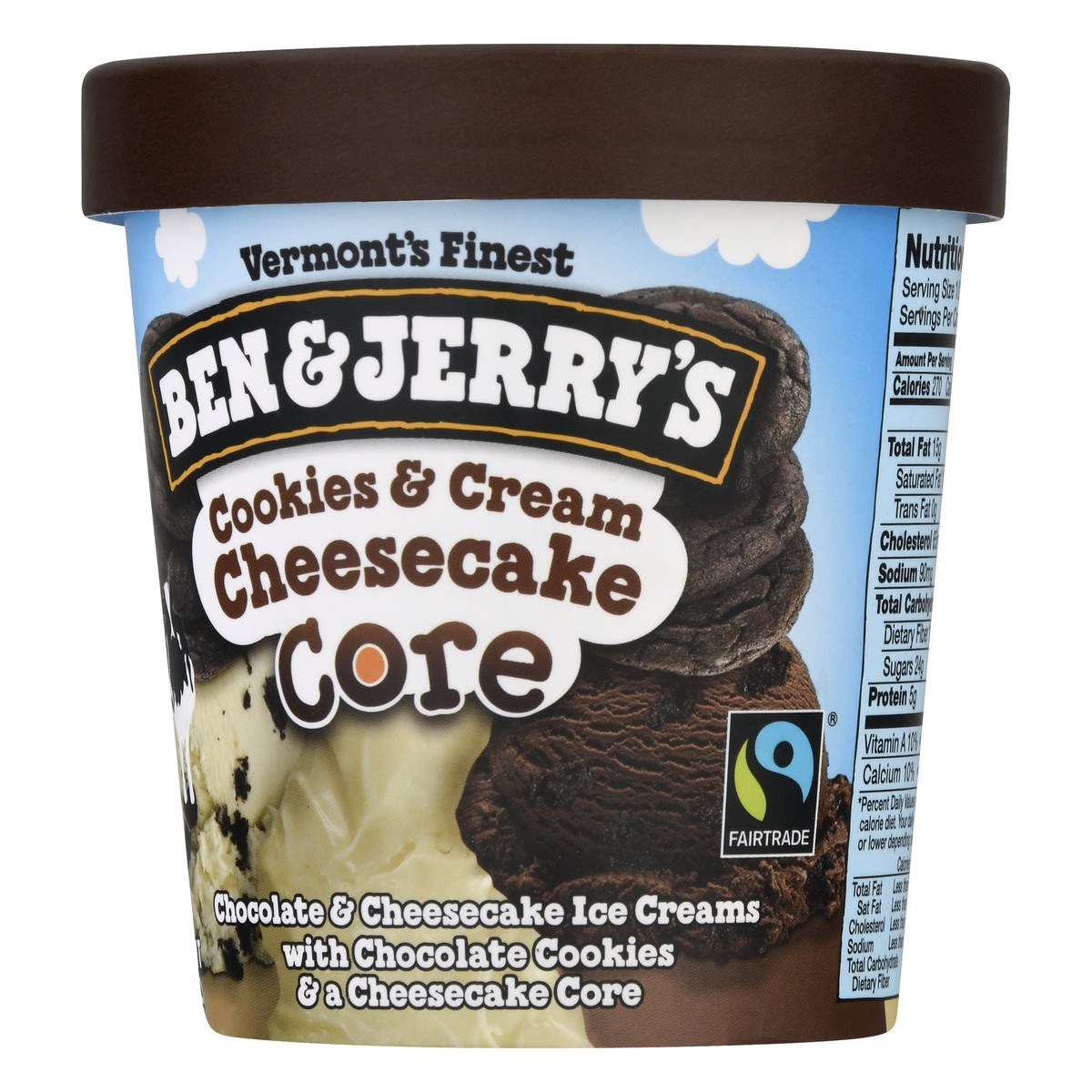 slide 4 of 9, Ben & Jerry's Cookies & Cream Cheesecake Core Ice Cream , 1 pint