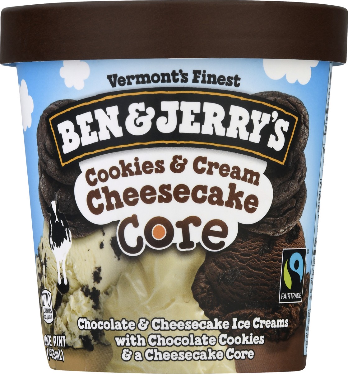 slide 7 of 9, Ben & Jerry's Cookies & Cream Cheesecake Core Ice Cream , 1 pint