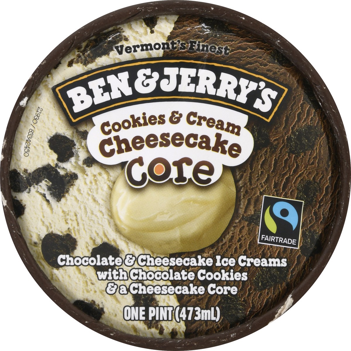 slide 3 of 9, Ben & Jerry's Cookies & Cream Cheesecake Core Ice Cream , 1 pint