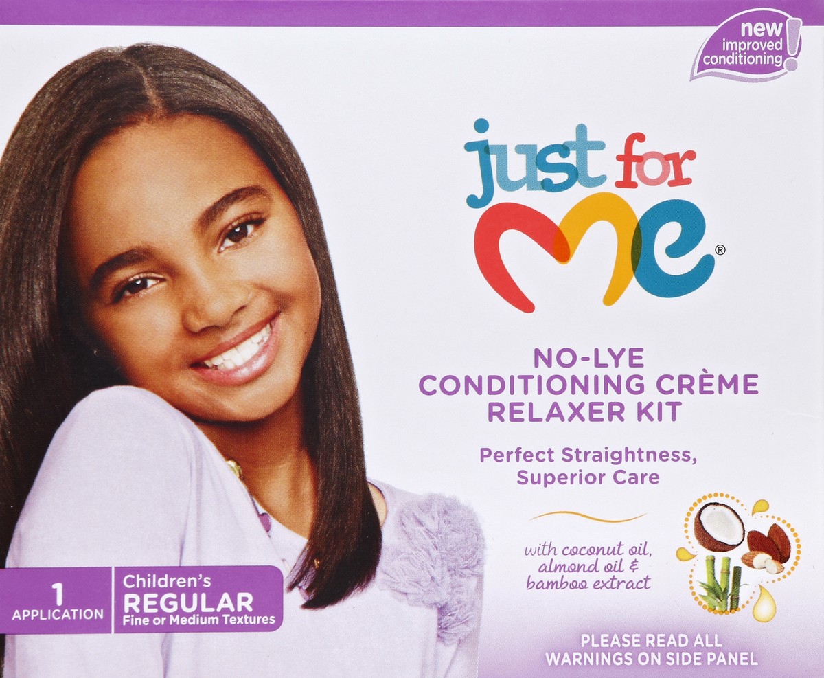 slide 3 of 4, Just For Me Relaxer Kit No-Lye Conditioning Creme Regular Childrens - Each, 1 ct