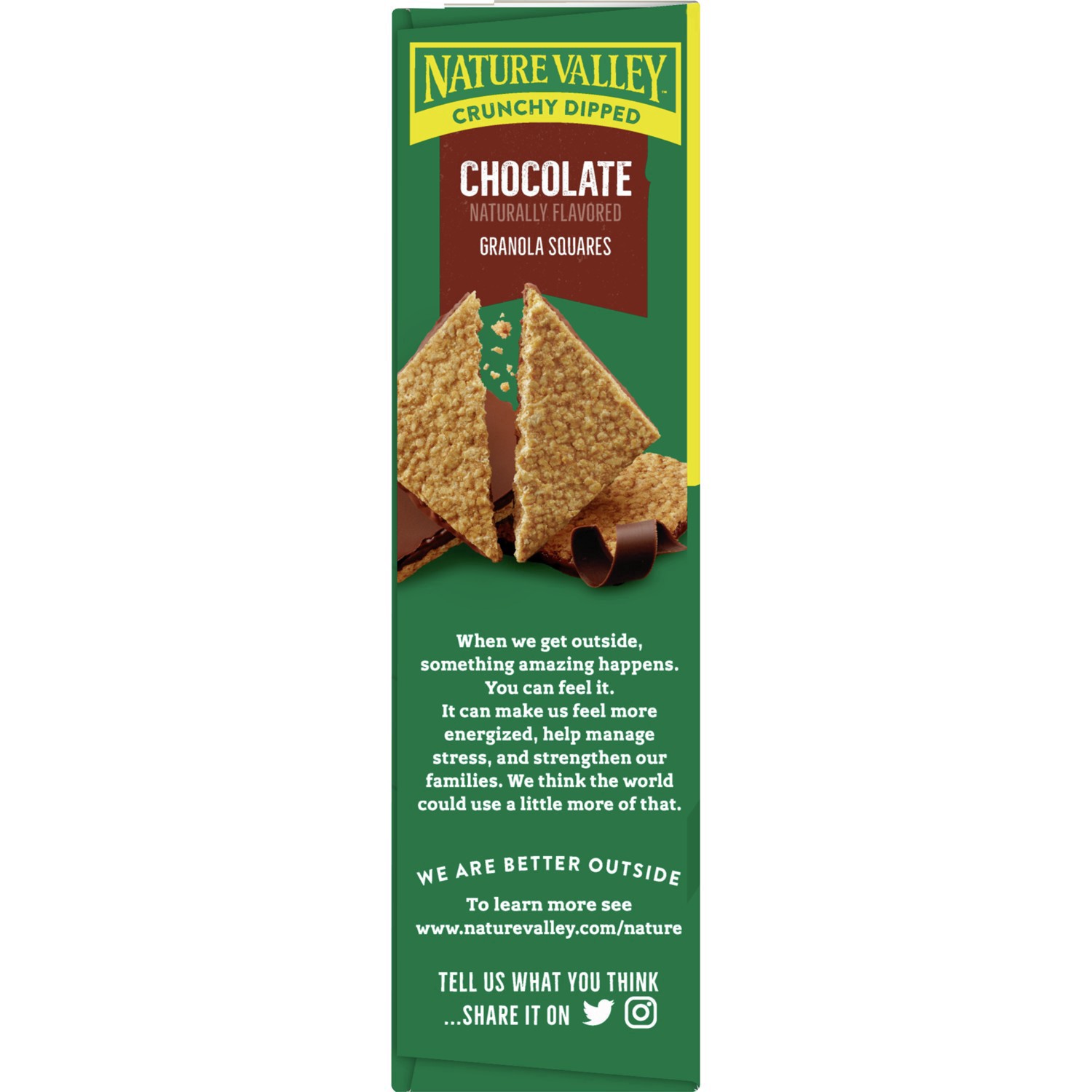 slide 18 of 19, Nature Valley Crunchy Dipped Granola Squares, Oats and Chocolate, 6 ct, 4.68 OZ, 6 ct