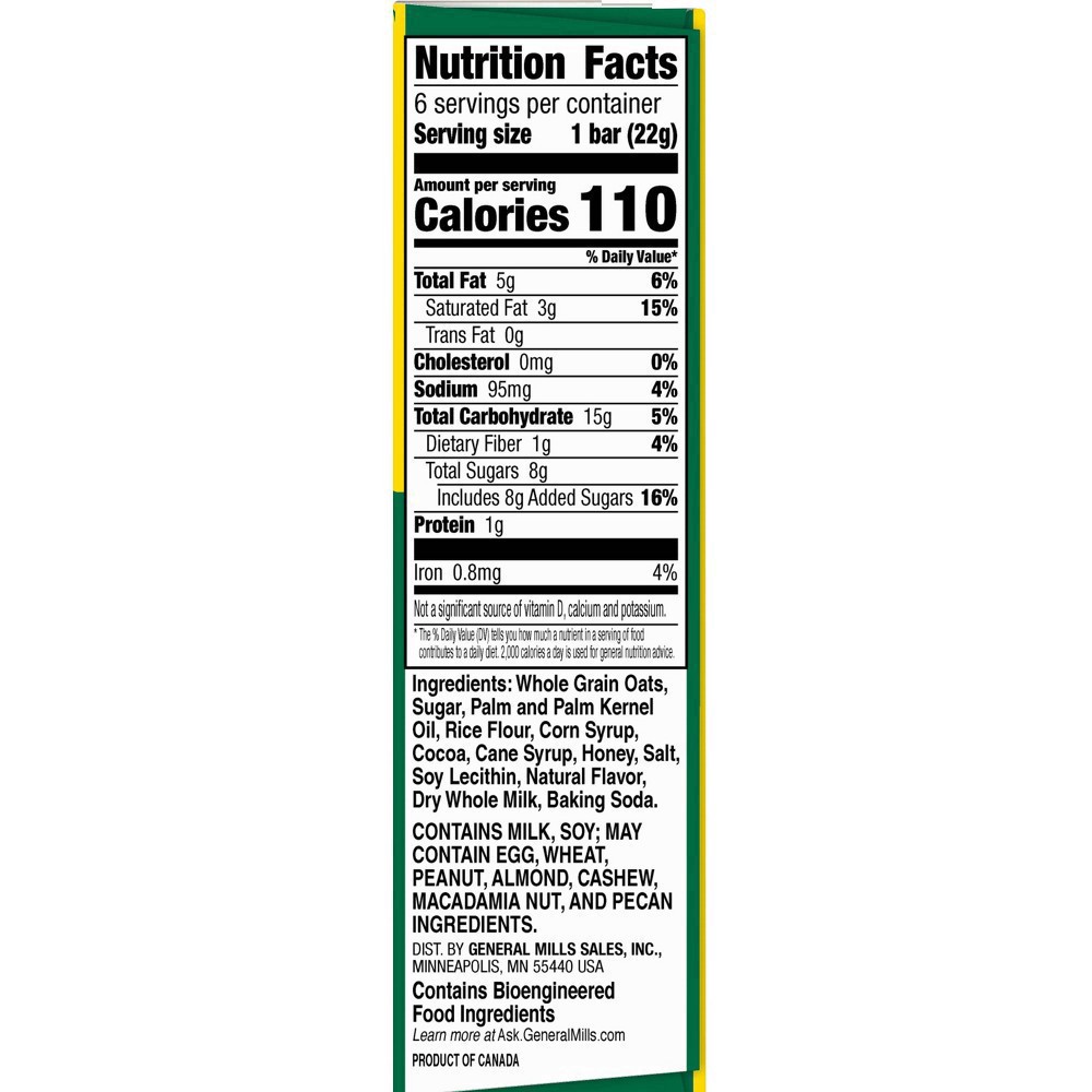 slide 16 of 19, Nature Valley Crunchy Dipped Granola Squares, Oats and Chocolate, 6 ct, 4.68 OZ, 6 ct