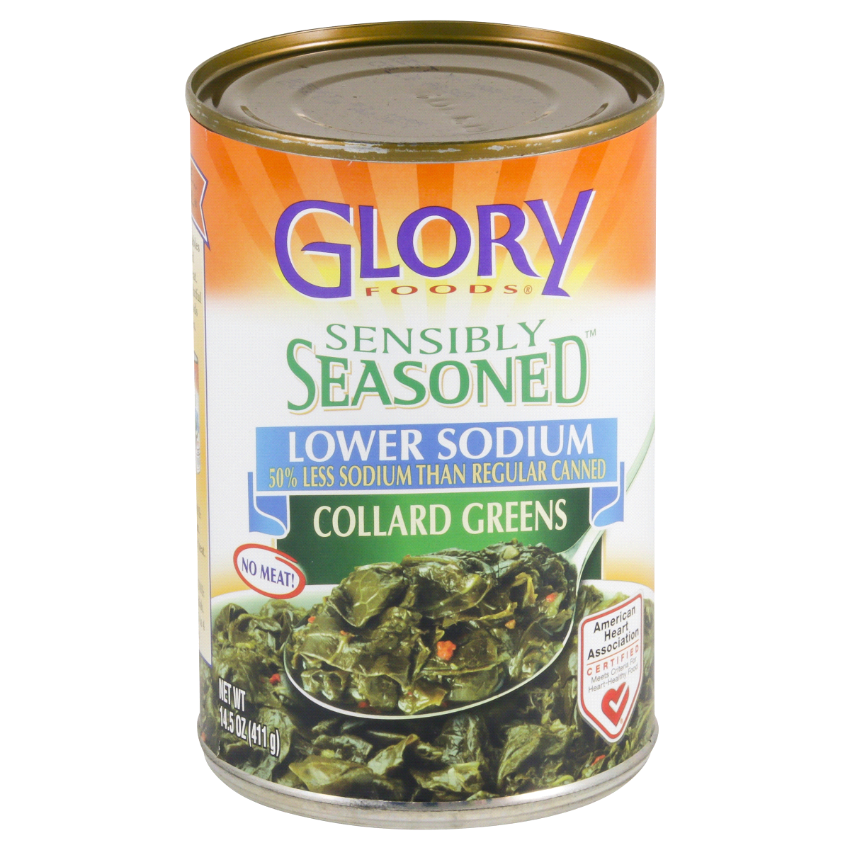 slide 1 of 4, Glory Foods Sensibly Seasoned Collard Greens, 14.5 oz