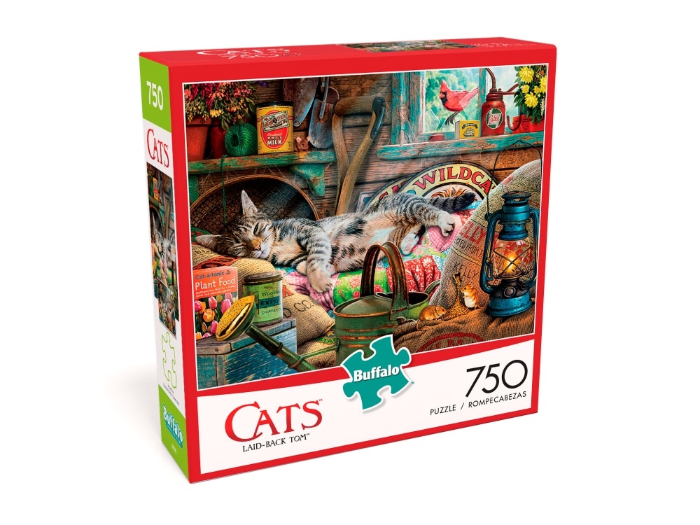 slide 1 of 1, Buffalo Games Cats: Laid-Back Tom Jigsaw Puzzle, 750 ct