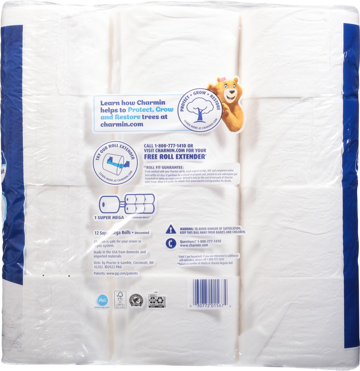 slide 5 of 9, Charmin Ultra Soft 2-Ply Super Mega Rolls Unscented Bathroom Tissue 12 ea, 12 ct