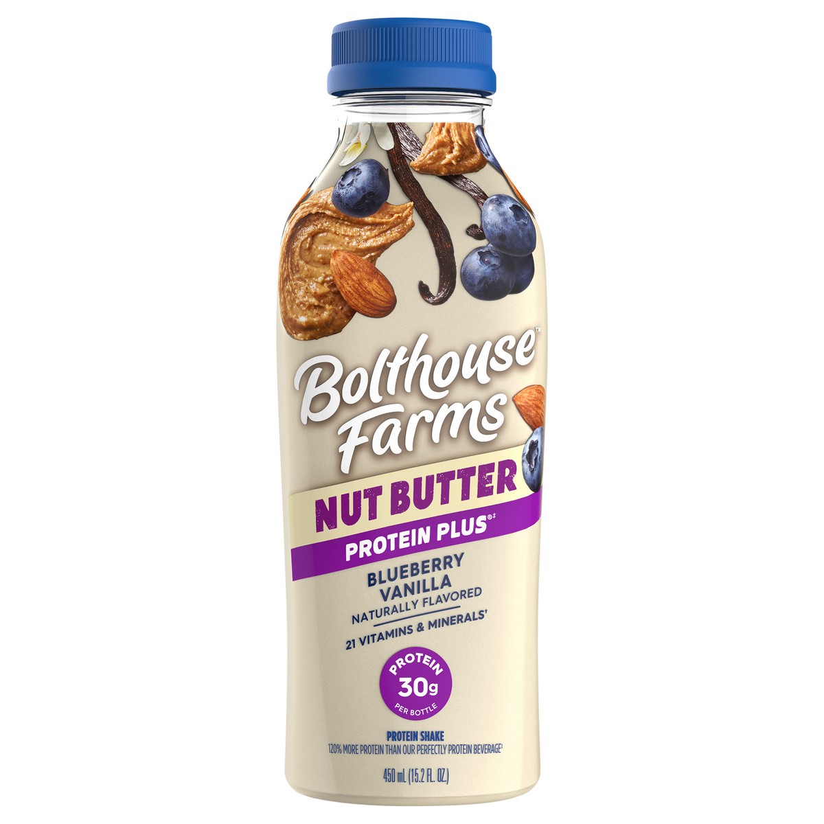 Bolthouse Farms Protein Plus Nut Butter Blueberry Vanilla Protein Shake ...