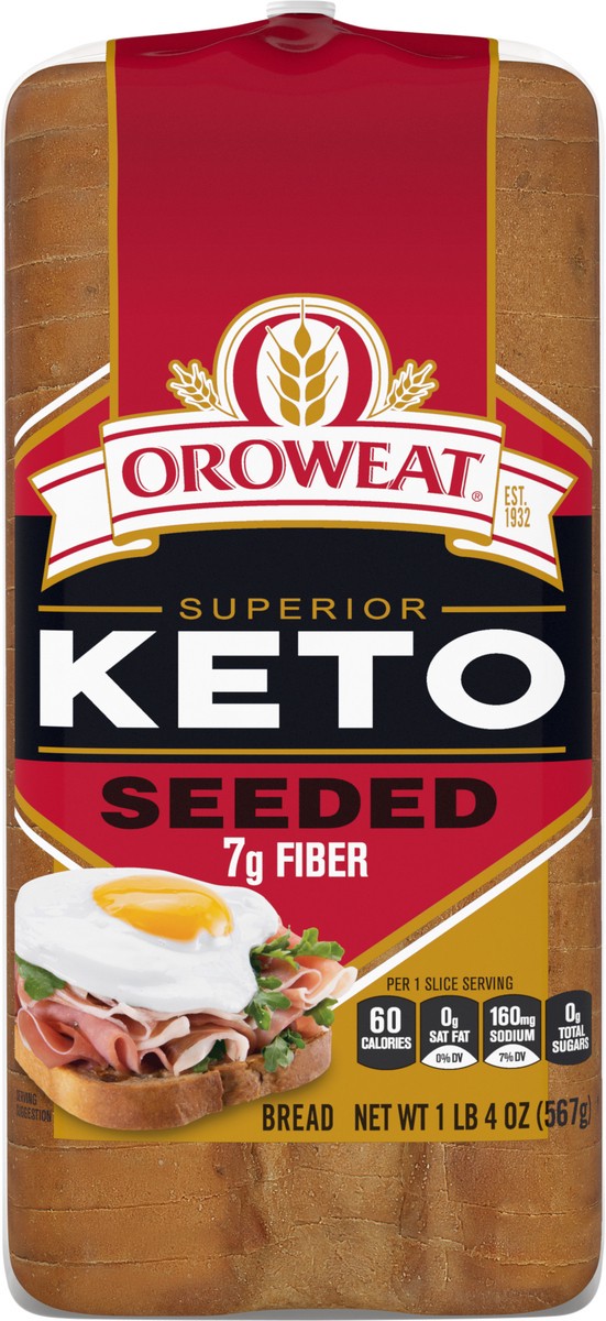 slide 7 of 7, Oroweat Keto Seeded Bread 20 Oz, 1 ct