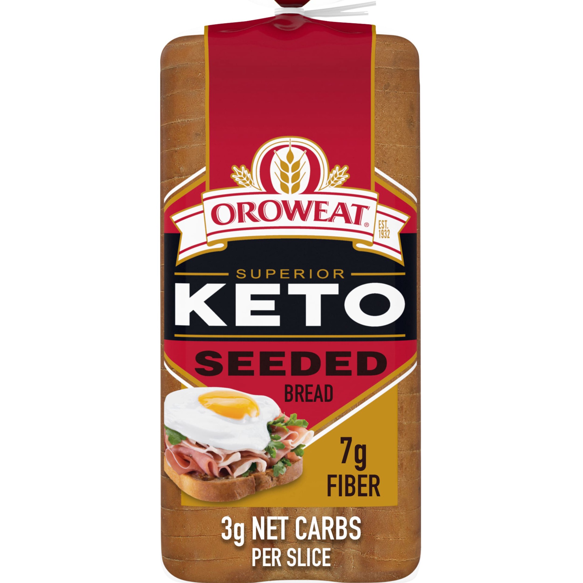 slide 1 of 7, Oroweat Superior Keto Bread, 20 oz, Seeded White Bread, Bag, 20 oz