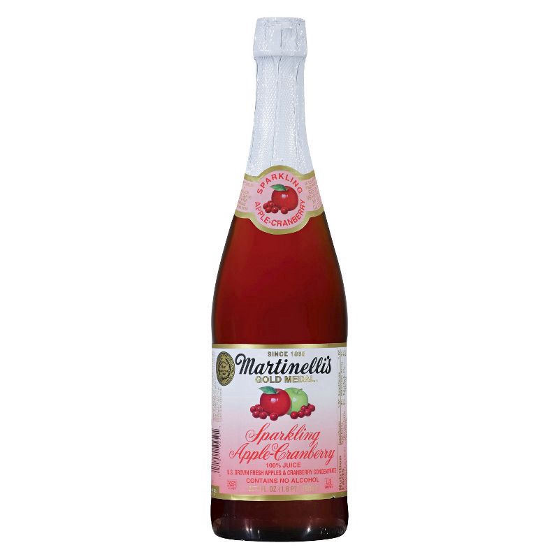 slide 1 of 3, Martinelli's Gold Medal Sparkling Apple Cranberry Juice - 25.4 fl oz Glass Bottle, 25.4 fl oz