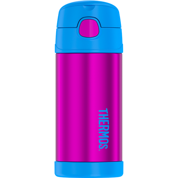 slide 1 of 1, Thermos Funtainer Stainless Steel Bottle Aubergine, 12 oz