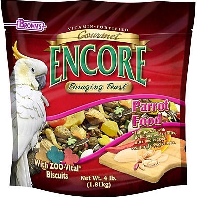 slide 1 of 1, Brown's Gourmet Encore Foraging Feast Parrot Food, 4 lb