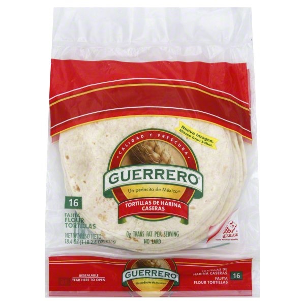 slide 1 of 1, Guerrero Fajita Flour Tort, 16 ct