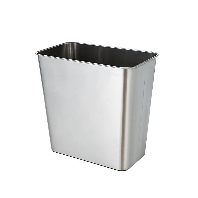 slide 1 of 2, Simply Essential Stainless Steel Wastebasket, 2.9 gal