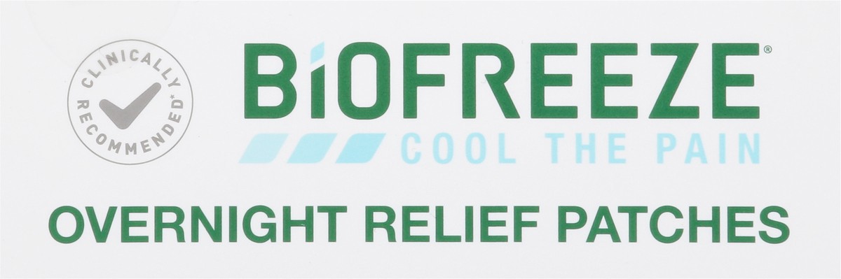 slide 5 of 9, Biofreeze Menthol Overnight Pain Relief Patches (4 Per Box) -Topical Analgesic Pain Relief For Sore Muscles, Arthritis, Backache, Strains, Bruises, Sprains And Joint Pain (Package May Vary), 1 ct