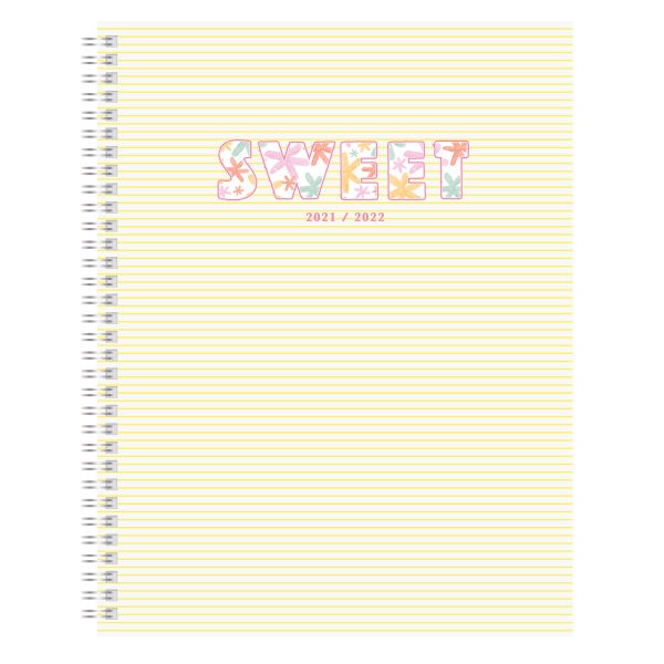 slide 1 of 3, Office Depot Brand Fashion Weekly/Monthly Academic Planner, 8-1/2'' X 11'', Charlottes Bows, July 2021 To June 2022, Dx200565-013, 1 ct