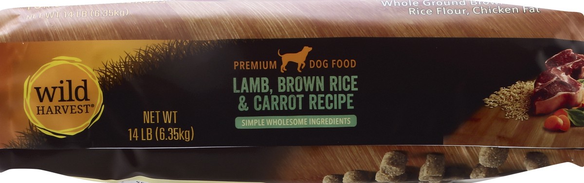 slide 5 of 9, Wild Harvest Brown Rice Dog Food Lamb Carrot, 14 lb