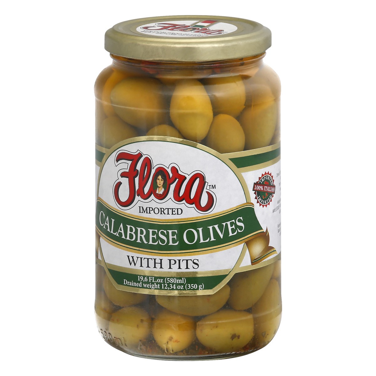 slide 5 of 12, Flora With Pits Calabrese Olives 19.6 oz, 19.6 oz