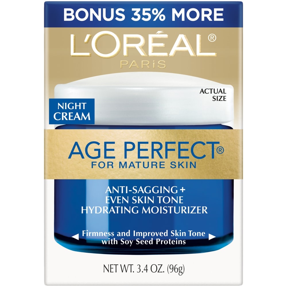 slide 1 of 2, L'Oréal Paris Age Perfect Night Cream, 3.4 oz