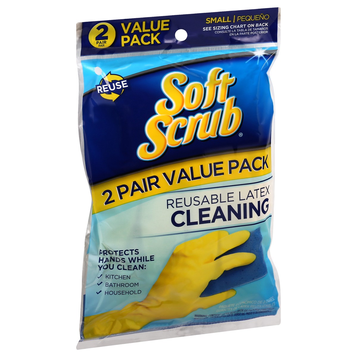 slide 11 of 11, Soft Scrub Cleaning Rubber Latex Small Value Pack Gloves 2 ea, 2 ct